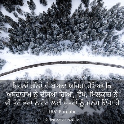 Picture 03 - ਪੈਦਾਇਸ਼ 22:20 PANIRV - ਇਹਨਾਂ ਗੱਲਾਂ ਦੇ - Bible Verse Picture
