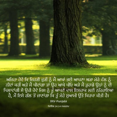 Picture 03 - ਪੈਦਾਇਸ਼ 24:14 PANIRV - ਅਜਿਹਾ ਹੋਵੇ ਕਿ - Bible Verse Picture