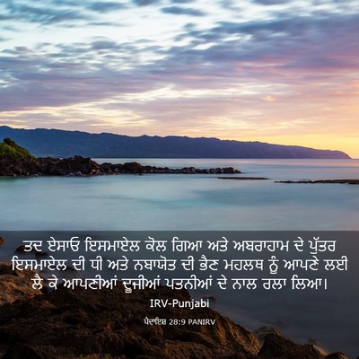 Picture 03 - ਪੈਦਾਇਸ਼ 28:9 PANIRV - ਤਦ ਏਸਾਓ ਇਸਮਾਏਲ ਕੋਲ - Bible Verse Picture
