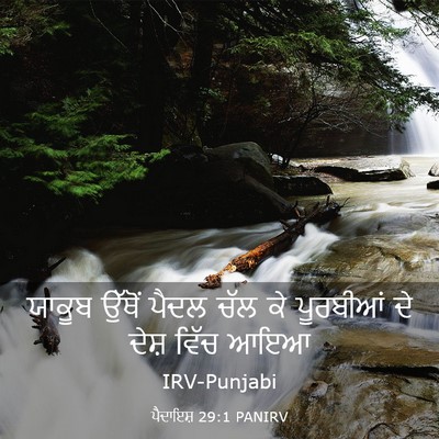 Picture 03 - ਪੈਦਾਇਸ਼ 29:1 PANIRV - ਯਾਕੂਬ ਉੱਥੋਂ ਪੈਦਲ - Bible Verse Picture