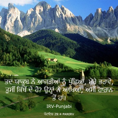 Picture 03 - ਪੈਦਾਇਸ਼ 29:4 PANIRV - ਤਦ ਯਾਕੂਬ ਨੇ ਆਜੜੀਆਂ - Bible Verse Picture