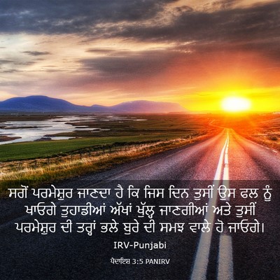 Picture 03 - ਪੈਦਾਇਸ਼ 3:5 PANIRV - ਸਗੋਂ ਪਰਮੇਸ਼ੁਰ - Bible Verse Picture