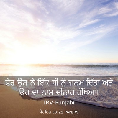 Picture 03 - ਪੈਦਾਇਸ਼ 30:21 PANIRV - ਫੇਰ ਉਸ ਨੇ ਇੱਕ ਧੀ - Bible Verse Picture