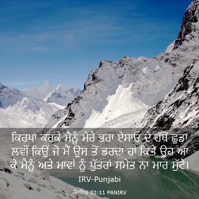 Picture 03 - ਪੈਦਾਇਸ਼ 32:11 PANIRV - ਕਿਰਪਾ ਕਰਕੇ ਮੈਨੂੰ - Bible Verse Picture