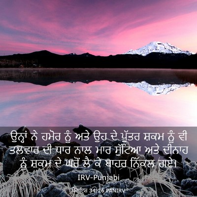 Picture 03 - ਪੈਦਾਇਸ਼ 34:26 PANIRV - ਉਨ੍ਹਾਂ ਨੇ ਹਮੋਰ ਨੂੰ - Bible Verse Picture