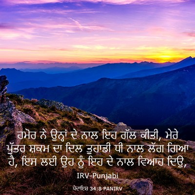 Picture 03 - ਪੈਦਾਇਸ਼ 34:8 PANIRV - ਹਮੋਰ ਨੇ ਉਨ੍ਹਾਂ ਦੇ - Bible Verse Picture