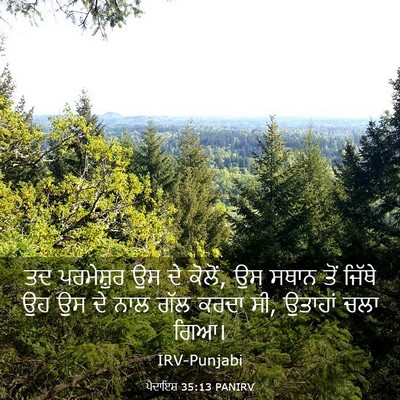 Picture 03 - ਪੈਦਾਇਸ਼ 35:13 PANIRV - ਤਦ ਪਰਮੇਸ਼ੁਰ ਉਸ ਦੇ - Bible Verse Picture