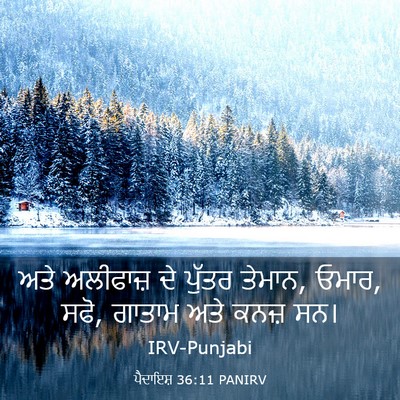 Picture 03 - ਪੈਦਾਇਸ਼ 36:11 PANIRV - ਅਤੇ ਅਲੀਫਾਜ਼ ਦੇ - Bible Verse Picture