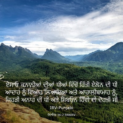 Picture 03 - ਪੈਦਾਇਸ਼ 36:2 PANIRV - ਏਸਾਓ ਕਨਾਨੀਆਂ ਦੀਆਂ - Bible Verse Picture