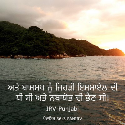 Picture 03 - ਪੈਦਾਇਸ਼ 36:3 PANIRV - ਅਤੇ ਬਾਸਮਥ ਨੂੰ - Bible Verse Picture