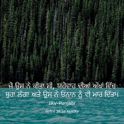 Picture 03 - ਪੈਦਾਇਸ਼ 38:10 PANIRV - ਜੋ ਉਸ ਨੇ ਕੀਤਾ ਸੀ, - Bible Verse Picture