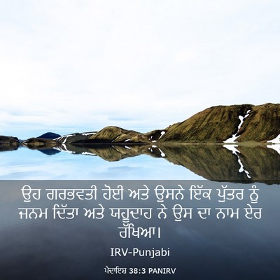 Picture 03 - ਪੈਦਾਇਸ਼ 38:3 PANIRV - ਉਹ ਗਰਭਵਤੀ ਹੋਈ ਅਤੇ - Bible Verse Picture