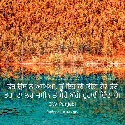 Picture 03 - ਪੈਦਾਇਸ਼ 4:10 PANIRV - ਫੇਰ ਉਸ ਨੇ ਆਖਿਆ, ਤੂੰ - Bible Verse Picture