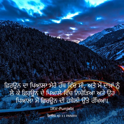 Picture 03 - ਪੈਦਾਇਸ਼ 40:11 PANIRV - ਫ਼ਿਰਊਨ ਦਾ ਪਿਆਲਾ - Bible Verse Picture