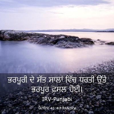 Picture 03 - ਪੈਦਾਇਸ਼ 41:47 PANIRV - ਭਰਪੂਰੀ ਦੇ ਸੱਤ - Bible Verse Picture