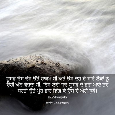 Picture 03 - ਪੈਦਾਇਸ਼ 42:6 PANIRV - ਯੂਸੁਫ਼ ਉਸ ਦੇਸ਼ - Bible Verse Picture