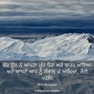 Picture 03 - ਪੈਦਾਇਸ਼ 43:31 PANIRV - ਫੇਰ ਉਸ ਨੇ ਆਪਣਾ ਮੂੰਹ - Bible Verse Picture