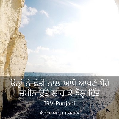 Picture 03 - ਪੈਦਾਇਸ਼ 44:11 PANIRV - ਉਨ੍ਹਾਂ ਨੇ ਛੇਤੀ ਨਾਲ - Bible Verse Picture