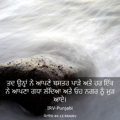 Picture 03 - ਪੈਦਾਇਸ਼ 44:13 PANIRV - ਤਦ ਉਨ੍ਹਾਂ ਨੇ ਆਪਣੇ - Bible Verse Picture