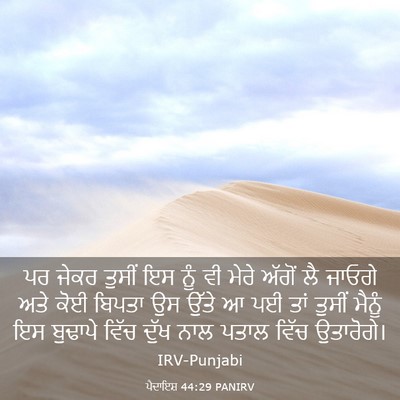 Picture 03 - ਪੈਦਾਇਸ਼ 44:29 PANIRV - ਪਰ ਜੇਕਰ ਤੁਸੀਂ ਇਸ - Bible Verse Picture