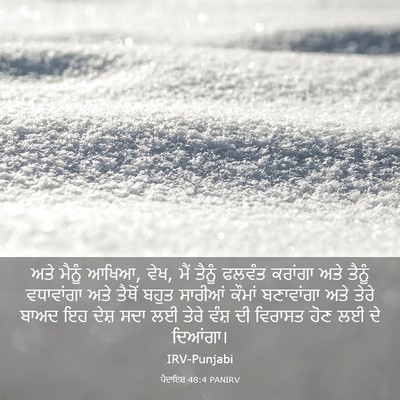 Picture 03 - ਪੈਦਾਇਸ਼ 48:4 PANIRV - ਅਤੇ ਮੈਨੂੰ ਆਖਿਆ, - Bible Verse Picture