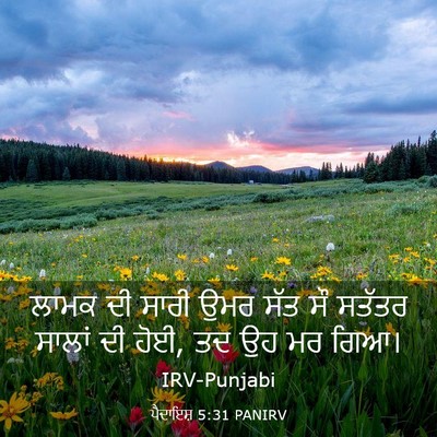 Picture 03 - ਪੈਦਾਇਸ਼ 5:31 PANIRV - ਲਾਮਕ ਦੀ ਸਾਰੀ ਉਮਰ - Bible Verse Picture