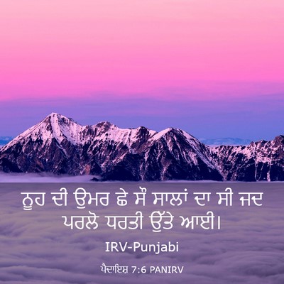 Picture 03 - ਪੈਦਾਇਸ਼ 7:6 PANIRV - ਨੂਹ ਦੀ ਉਮਰ ਛੇ ਸੌ - Bible Verse Picture