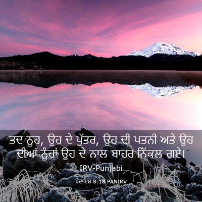 Picture 03 - ਪੈਦਾਇਸ਼ 8:18 PANIRV - ਤਦ ਨੂਹ, ਉਹ ਦੇ ਪੁੱਤਰ, - Bible Verse Picture
