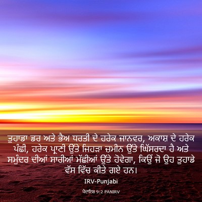 Picture 03 - ਪੈਦਾਇਸ਼ 9:2 PANIRV - ਤੁਹਾਡਾ ਡਰ ਅਤੇ ਭੈਅ - Bible Verse Picture