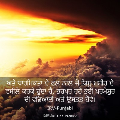 Picture 03 - ਫਿਲਿੱਪੀਆਂ 1:11 PANIRV - ਅਤੇ ਧਾਰਮਿਕਤਾ ਦੇ ਫਲ - Bible Verse Picture