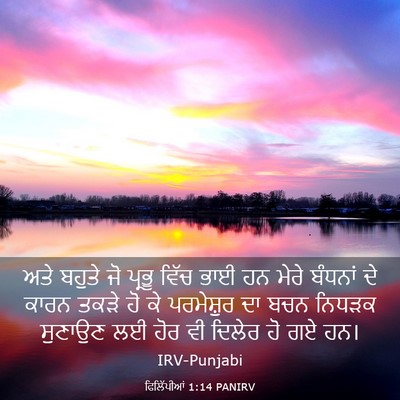 Picture 03 - ਫਿਲਿੱਪੀਆਂ 1:14 PANIRV - ਅਤੇ ਬਹੁਤੇ ਜੋ ਪ੍ਰਭੂ - Bible Verse Picture