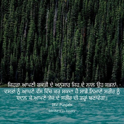Picture 03 - ਫਿਲਿੱਪੀਆਂ 3:21 PANIRV - ਜਿਹੜਾ ਆਪਣੀ ਸ਼ਕਤੀ - Bible Verse Picture