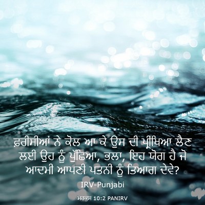 Picture 03 - ਮਰਕੁਸ 10:2 PANIRV - ਫ਼ਰੀਸੀਆਂ ਨੇ ਕੋਲ ਆ - Bible Verse Picture