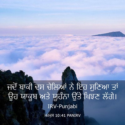 Picture 03 - ਮਰਕੁਸ 10:41 PANIRV - ਜਦੋਂ ਬਾਕੀ ਦਸ - Bible Verse Picture