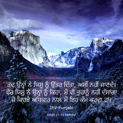 Picture 03 - ਮਰਕੁਸ 11:33 PANIRV - ਤਦ ਉਨ੍ਹਾਂ ਨੇ ਯਿਸੂ - Bible Verse Picture