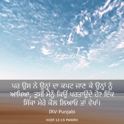 Picture 03 - ਮਰਕੁਸ 12:15 PANIRV - ਪਰ ਉਸ ਨੇ ਉਨ੍ਹਾਂ ਦਾ - Bible Verse Picture