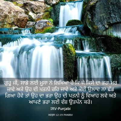 Picture 03 - ਮਰਕੁਸ 12:19 PANIRV - ਗੁਰੂ ਜੀ, ਸਾਡੇ ਲਈ - Bible Verse Picture