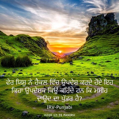 Picture 03 - ਮਰਕੁਸ 12:35 PANIRV - ਫੇਰ ਯਿਸੂ ਨੇ ਹੈਕਲ - Bible Verse Picture