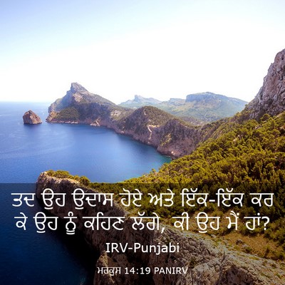 Picture 03 - ਮਰਕੁਸ 14:19 PANIRV - ਤਦ ਉਹ ਉਦਾਸ ਹੋਏ ਅਤੇ - Bible Verse Picture