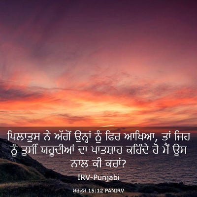 Picture 03 - ਮਰਕੁਸ 15:12 PANIRV - ਪਿਲਾਤੁਸ ਨੇ ਅੱਗੋਂ - Bible Verse Picture