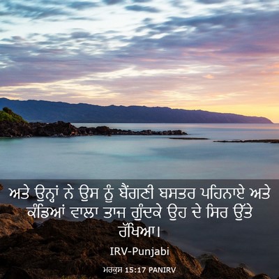 Picture 03 - ਮਰਕੁਸ 15:17 PANIRV - ਅਤੇ ਉਨ੍ਹਾਂ ਨੇ ਉਸ - Bible Verse Picture
