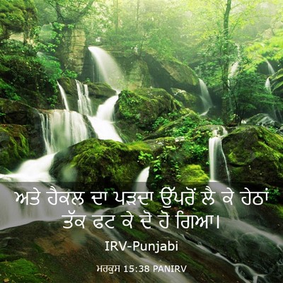 Picture 03 - ਮਰਕੁਸ 15:38 PANIRV - ਅਤੇ ਹੈਕਲ ਦਾ ਪੜਦਾ - Bible Verse Picture