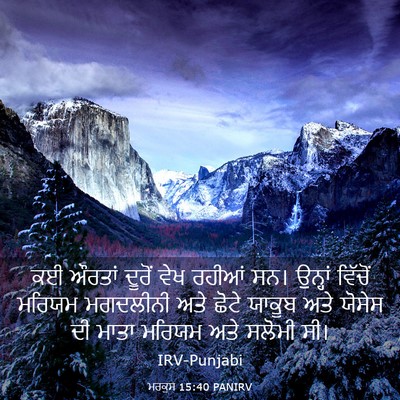 Picture 03 - ਮਰਕੁਸ 15:40 PANIRV - ਕਈ ਔਰਤਾਂ ਦੂਰੋਂ ਵੇਖ - Bible Verse Picture