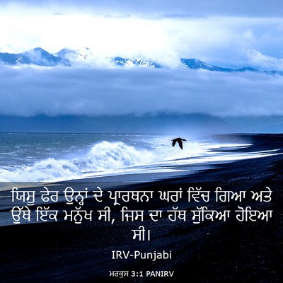 Picture 03 - ਮਰਕੁਸ 3:1 PANIRV - ਯਿਸੂ ਫੇਰ ਉਨ੍ਹਾਂ ਦੇ - Bible Verse Picture