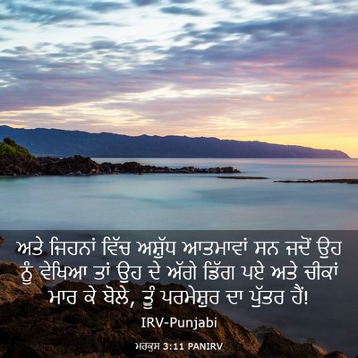Picture 03 - ਮਰਕੁਸ 3:11 PANIRV - ਅਤੇ ਜਿਹਨਾਂ ਵਿੱਚ - Bible Verse Picture