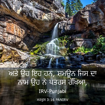 Picture 03 - ਮਰਕੁਸ 3:16 PANIRV - ਅਤੇ ਉਹ ਇਹ ਹਨ, ਸ਼ਮਊਨ - Bible Verse Picture
