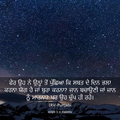 Picture 03 - ਮਰਕੁਸ 3:4 PANIRV - ਫੇਰ ਉਹ ਨੇ ਉਨ੍ਹਾਂ - Bible Verse Picture