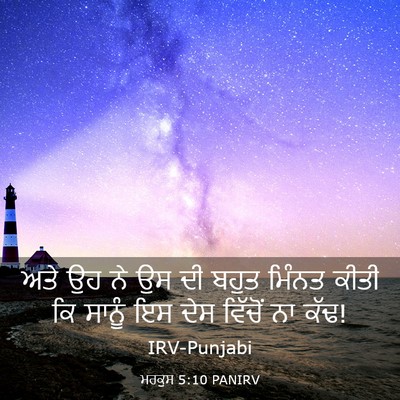 Picture 03 - ਮਰਕੁਸ 5:10 PANIRV - ਅਤੇ ਉਹ ਨੇ ਉਸ ਦੀ - Bible Verse Picture
