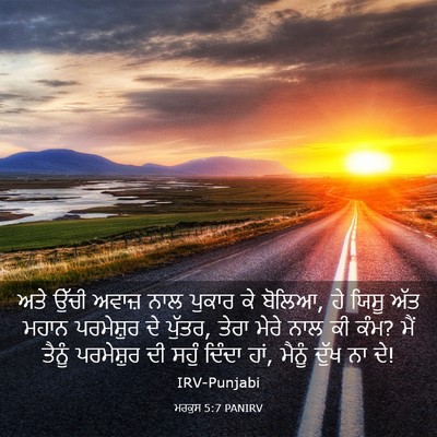 Picture 03 - ਮਰਕੁਸ 5:7 PANIRV - ਅਤੇ ਉੱਚੀ ਅਵਾਜ਼ ਨਾਲ - Bible Verse Picture