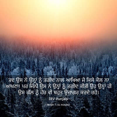 Picture 03 - ਮਰਕੁਸ 7:36 PANIRV - ਤਦ ਉਸ ਨੇ ਉਨ੍ਹਾਂ ਨੂੰ - Bible Verse Picture